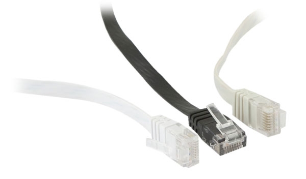 Patchkabel RJ45, CAT6 250Mhz, 7.5m weiss, UTP(U/UTP), PVC, Flach, Synergy 21,