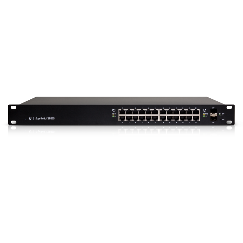 Ubiquiti EdgeSwitch 24 / 24 Gigabit RJ45 Ports / 2 SFP Ports / 250W / PoE+ / ES-24-250W