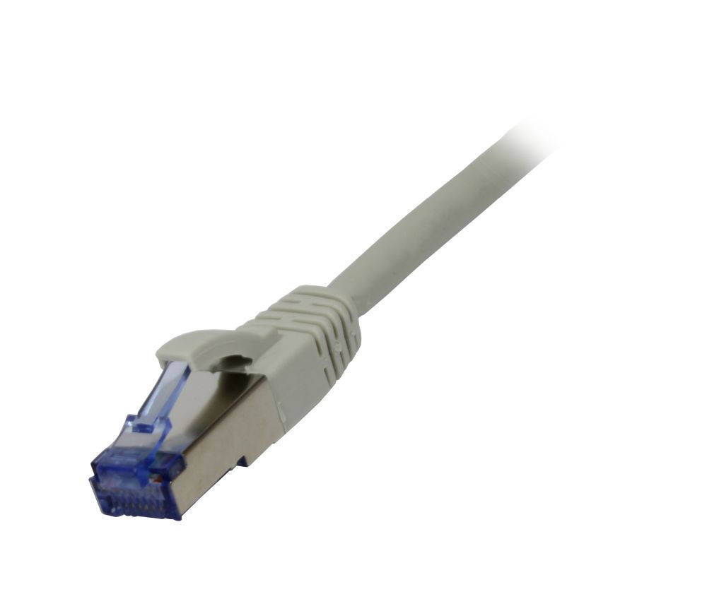 Patchkabel RJ45, CAT6A 500Mhz, 0.5m, grau, S-STP(S/FTP), AWG27, LSZH, Synergy 21