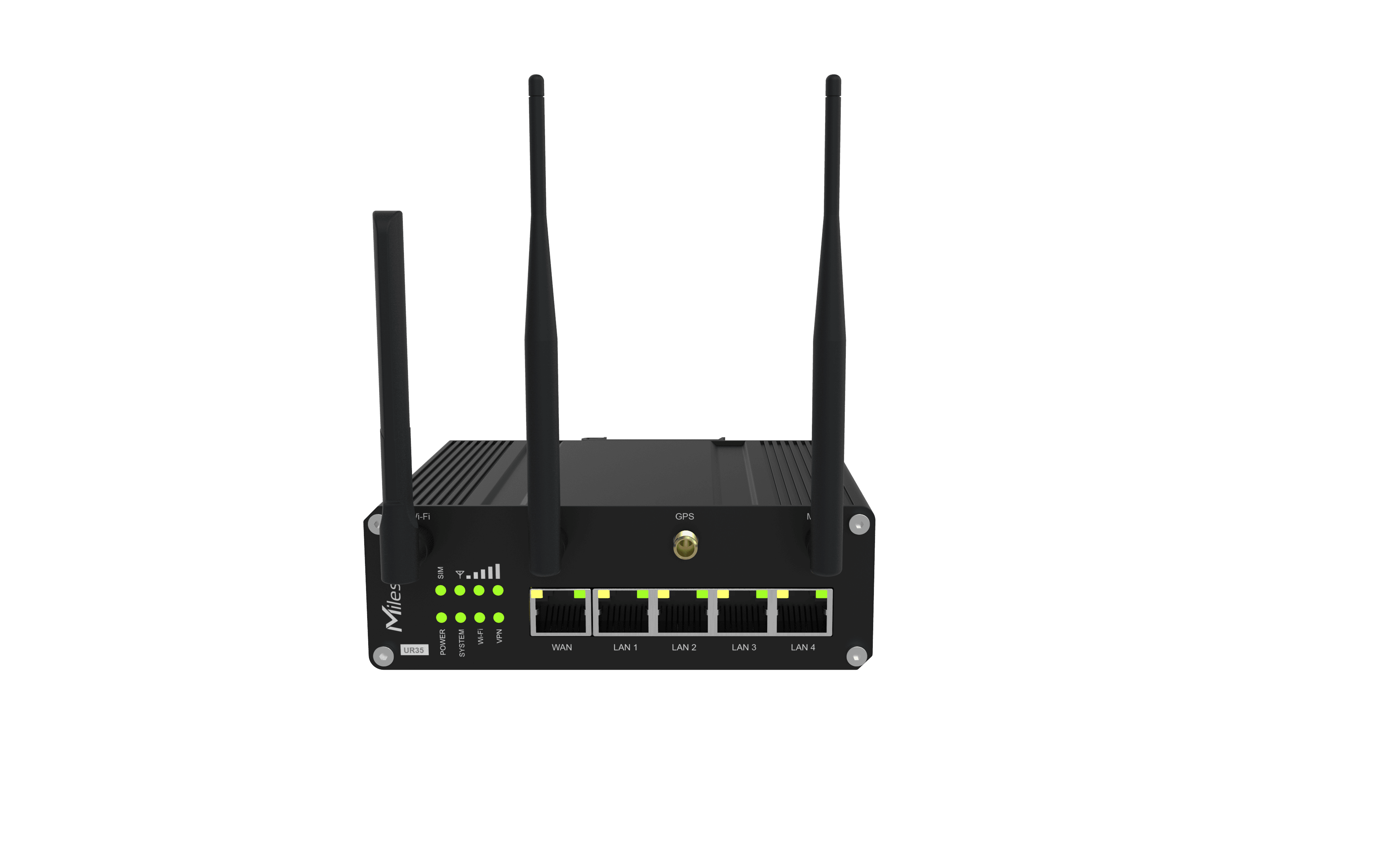 Milesight IoT Industrial Cellular Router, UR35-L04EU-G-P-W 3G / 4G / Wi-Fi / POE