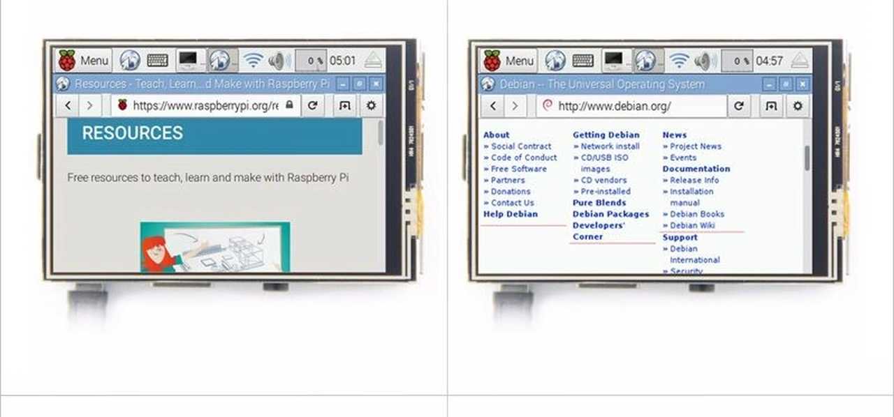 Raspberry Pi Zubehör - Display 3,5" Touch 320x480 Pixel