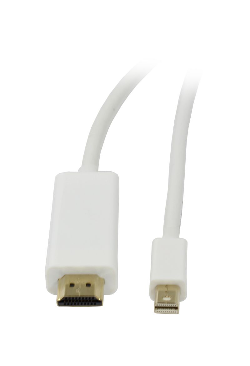 Kabel Video DisplayPort mini 1.2 => HDMI 2.0, ST/ST,  1.0m, Ultra HD 4K@60hz 4:4:4, 8 Bit HDR, Synergy 21