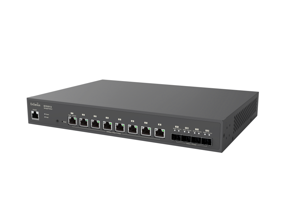 EnGenius Switch full managed Layer2+ 12 Port • 8x 2.5 GbE • 4x SFP+ • 13\" • ECS2512 • EnGenius Cloud