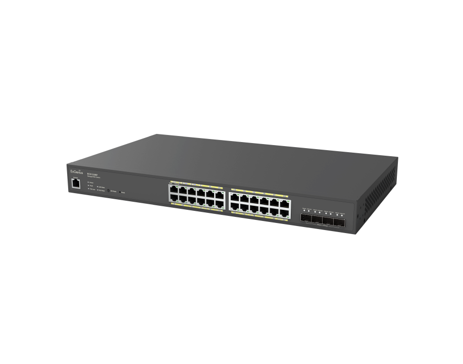 EnGenius Switch full managed Layer2+ 28 Port • 24x 1 GbE • PoE Budget 240W • 24x PoE at • 4x SFP+ • 19\" • ECS1528P • EnGenius Cloud