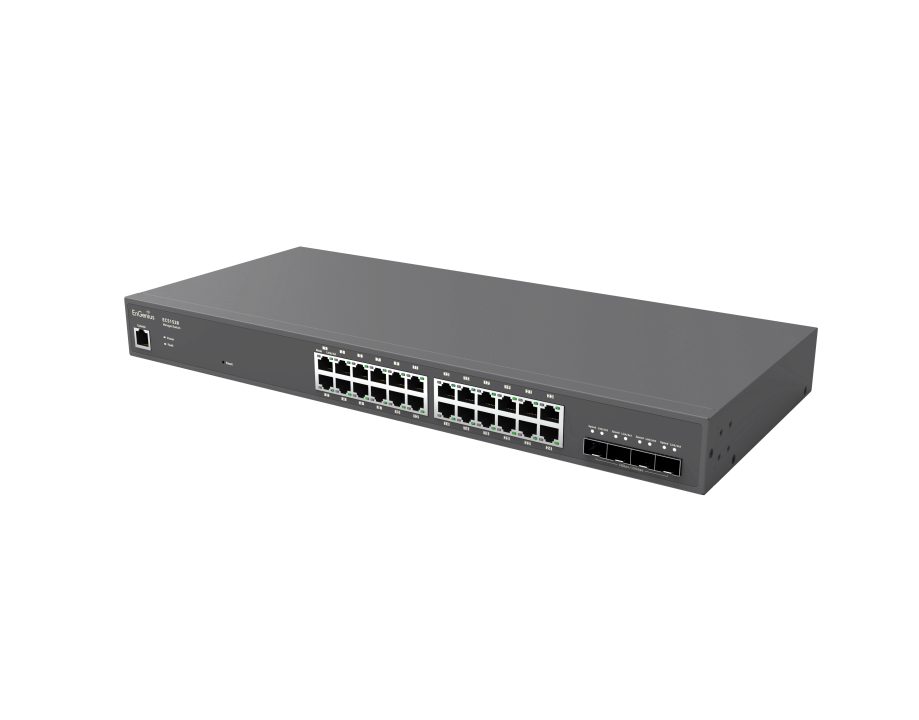 EnGenius Switch full managed Layer2+ 28 Port • 24x 1 GbE • 4x SFP+ • 19\" • ECS1528 • EnGenius Cloud