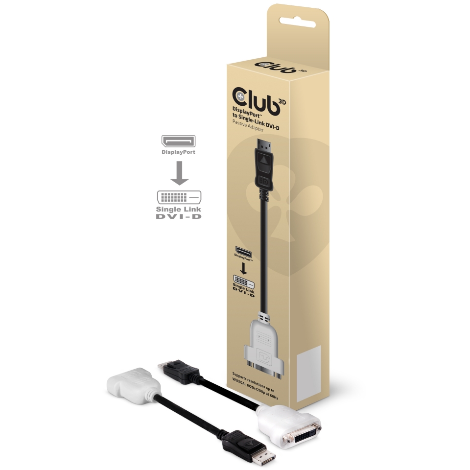 Adapter DisplayPort => DVI-D *Club3D* Single Link passiv