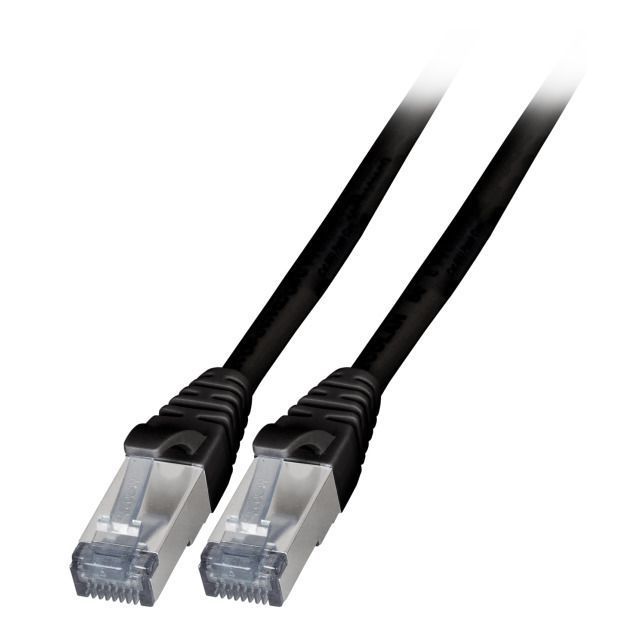 Patchkabel RJ45, CAT6A 500Mhz, 20m, schwarz S-STP(S/FTP) außen, hochflexibel, TPE, AWG26/7,