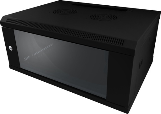[ALL-SMC6404SCHWARZ] ALLNET 19Wandgehäuse,  4HE, 1-teilig, T450mm, Schwarz, SMC-Serie,