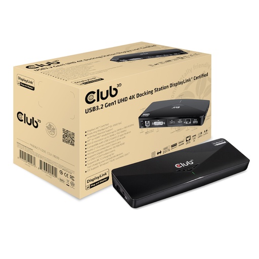 [CSV-3103D] Club 3D Dockingstation - USB3.0 4k Docking Station *schwarz*