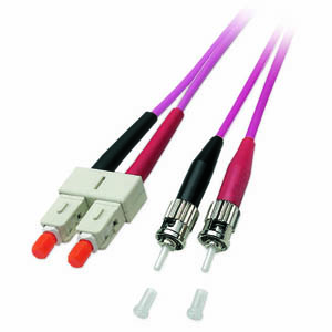 [O0347.3] LWL-2-Faser-Patchk.  3mtr.ST-SC, 50/125um,OM4, 3mm,