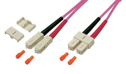 [O0318.1] LWL-2-Faser-Patchk.  1,0mtr.SC-SC, 50/125um,OM4, 3mm,