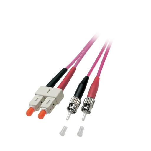 [O0347.1] LWL-2-Faser-Patchk.  1,0mtr.ST-SC, 50/125um,OM4, 3mm,