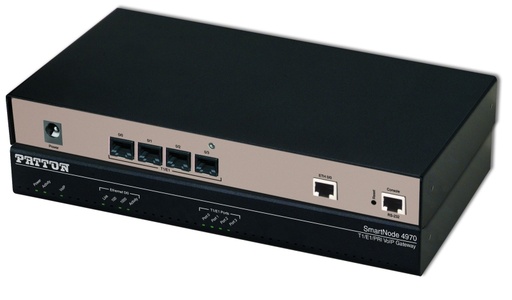 [SN4970A/4E30V60RHP/EUI] Patton SmartNode 4970A, 4 T1/E1 PRI VoIP Gateway, 30 VoIP Channels, HPC